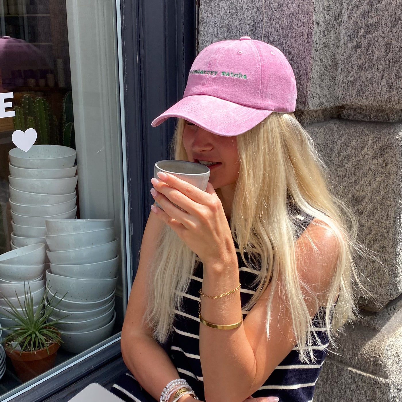 Casquette "strawberry matcha"