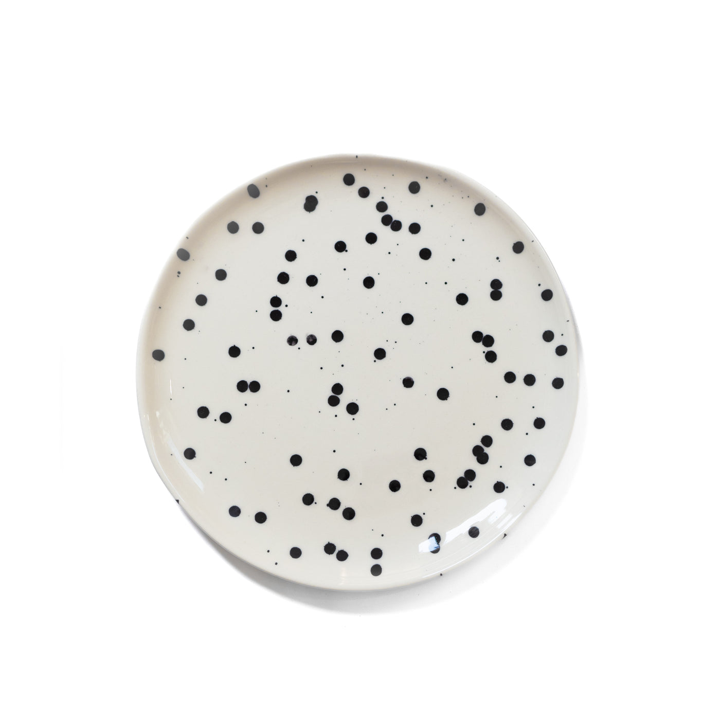 Petite assiette organique Black Dots