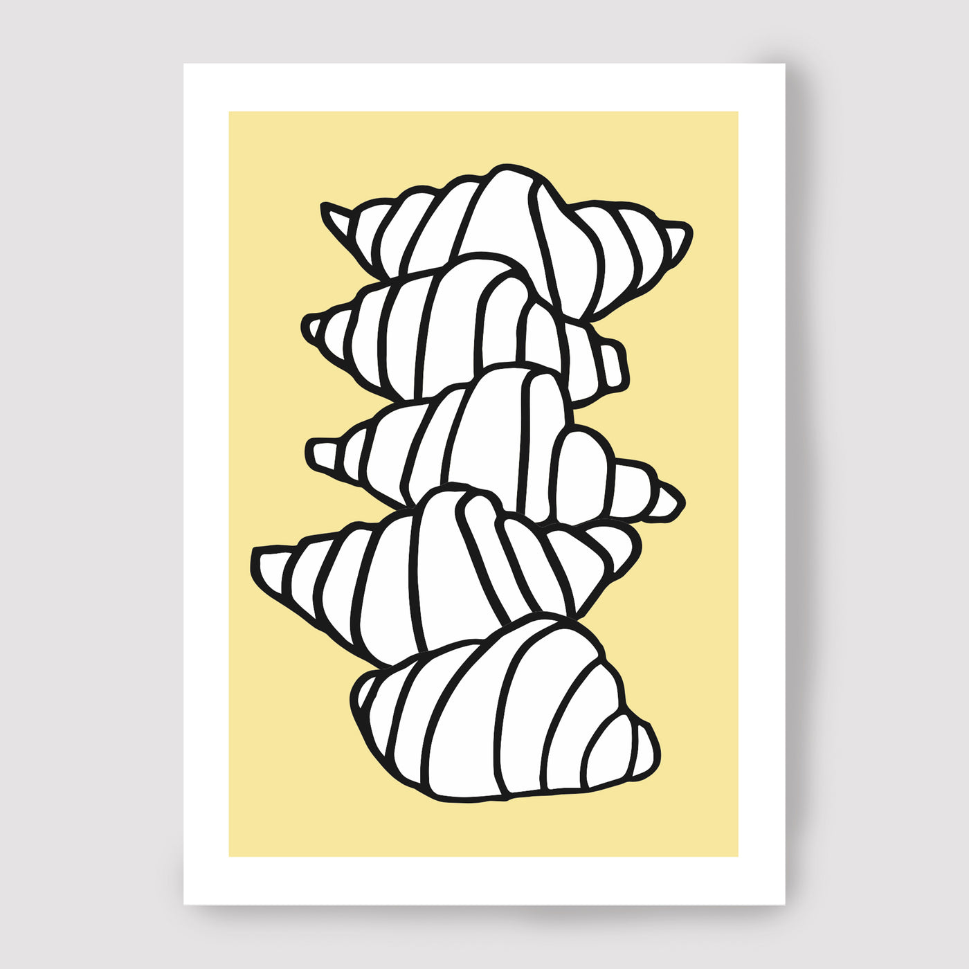 Carte Croissants Jaune