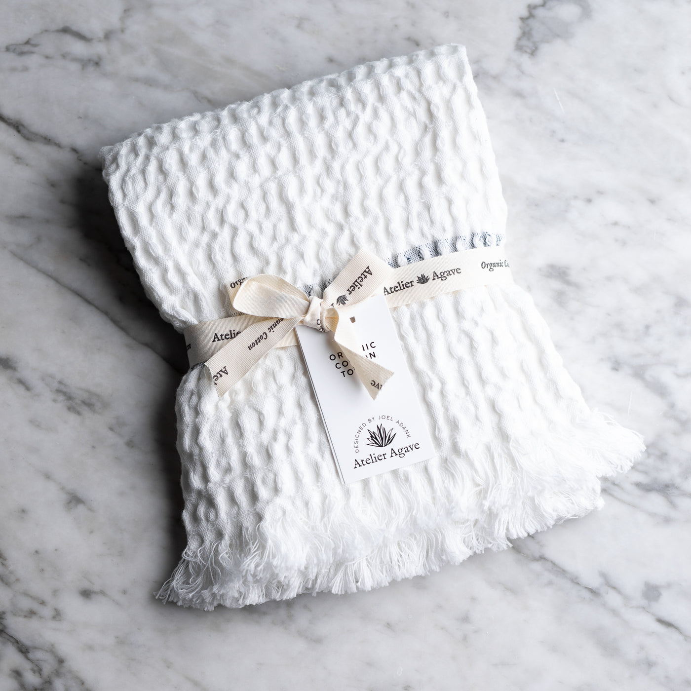 Serviette Gaufrette Blanc