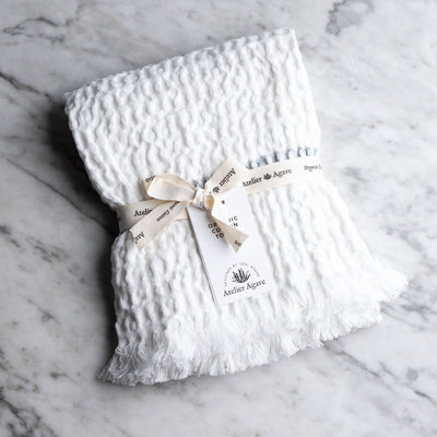 Serviette Gaufrette Blanc
