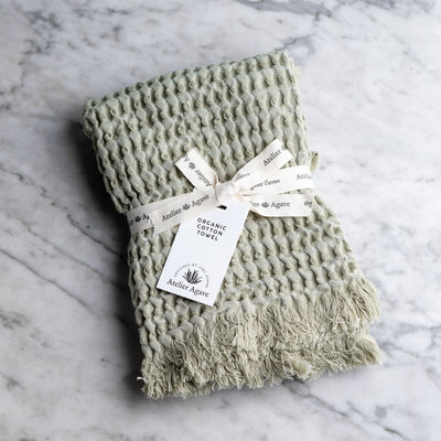 Serviette de toilette Waffle Olive