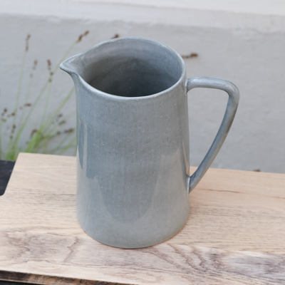 Gris-bleu Pichet d'eau Pichet de thé grand 2l grès céramique argile