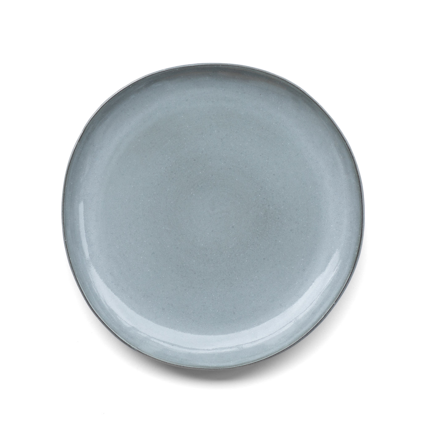 Vaisselle en grès Assiette blanche grande avec glaçure grise verte bleue