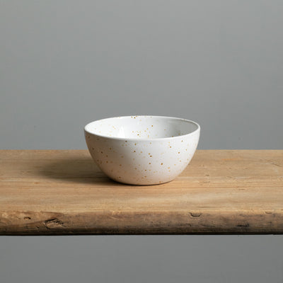Grand Snack Bowl vu de face avec des mouchetures dorées