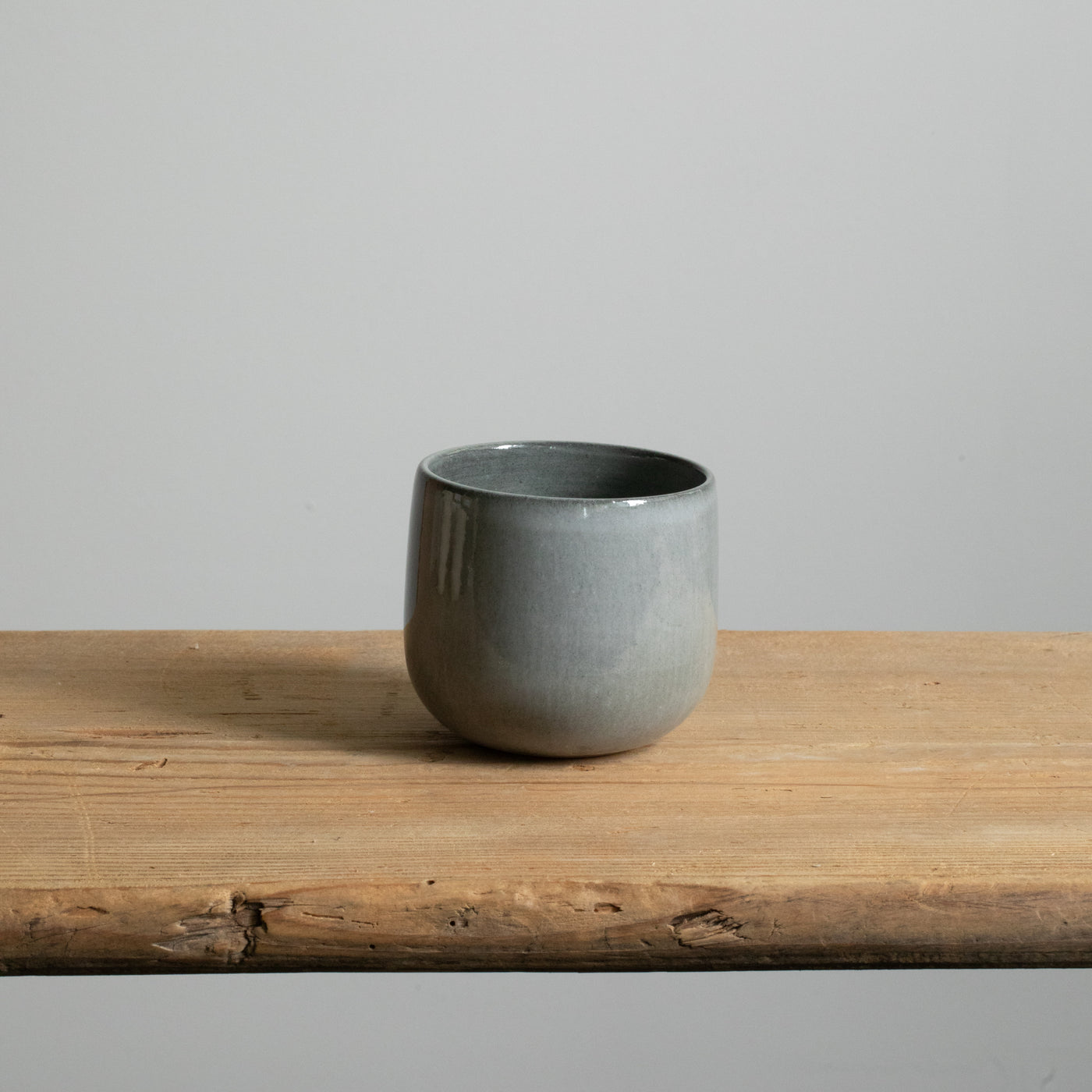 Tasse à café pour latte d'une contenance de 280ml en émail bleu gris